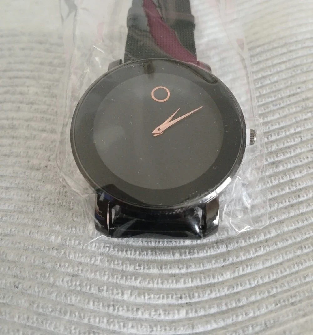 Brand Black Watch with Rose Gold Hands - Minimalist Analog Wearable